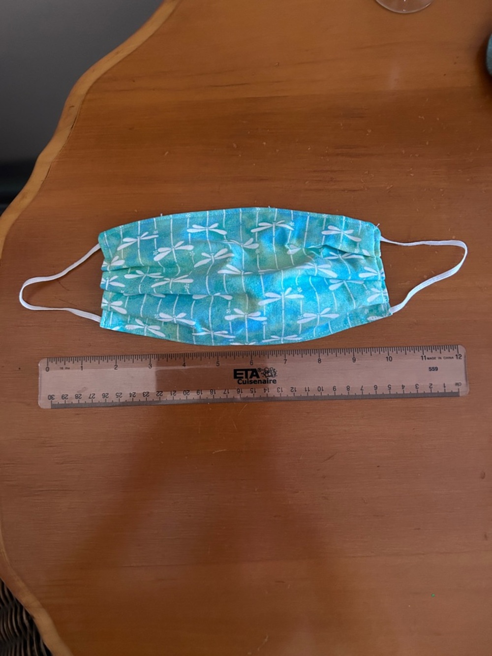 Turquoise Dragonfly Cotton Face Mask